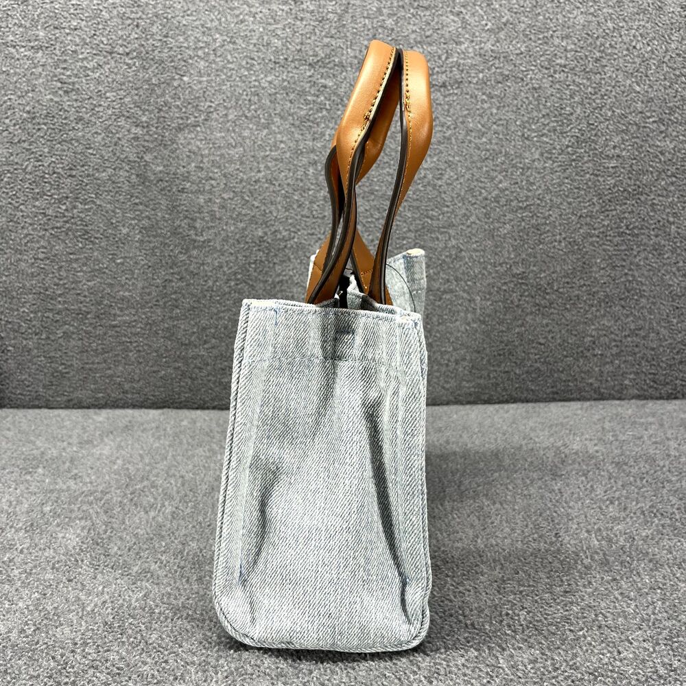 True Religion Mini Tote Bag Blue Crossbody Adjustable Strap double‎ handle - Picture 4 of 8